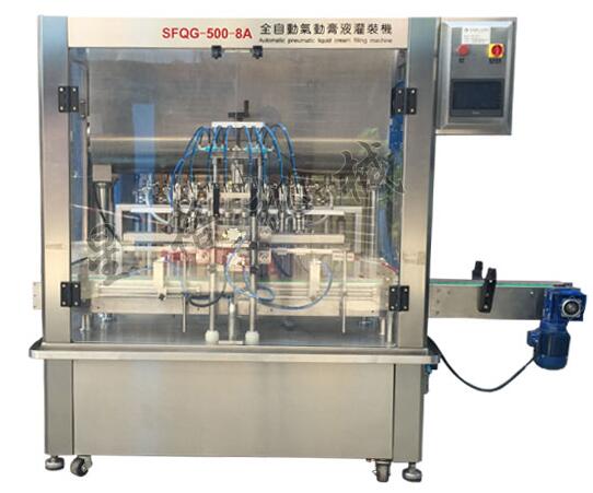 全自動(dòng)8頭醬料灌裝機(jī)(圖1) 全自動(dòng)8頭醬料灌裝機(jī)(圖1)